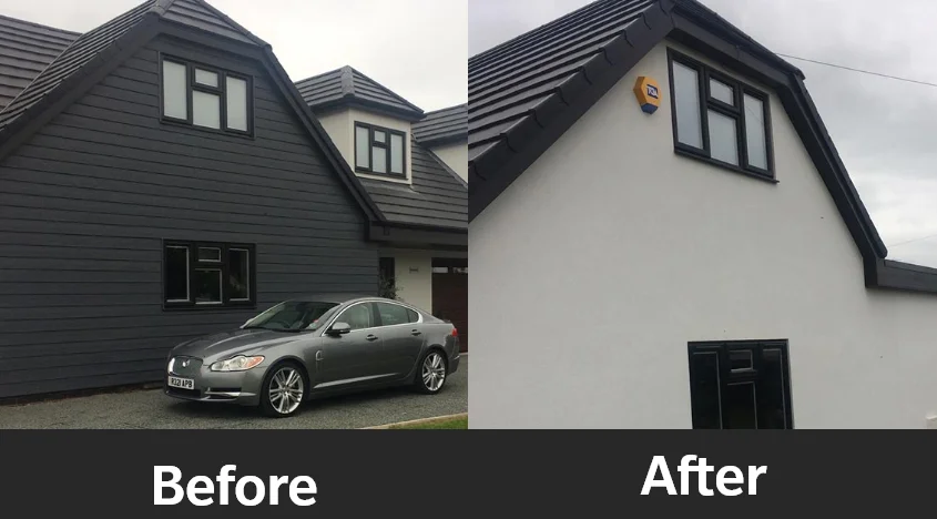Before and after case study1 for external wall insulation