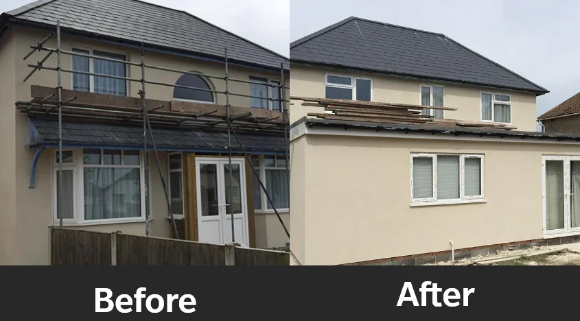 Before and after case study4 for external wall insulation