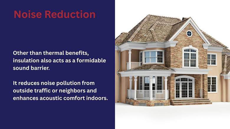 Noise reduction by external wall insulation