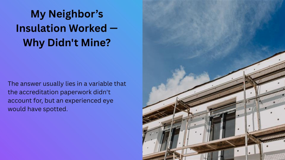 external wall insulation certification or Experience